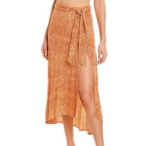 Lspace brand skirt $130 msrp Large side slit high waist Women's Skirt NWOT